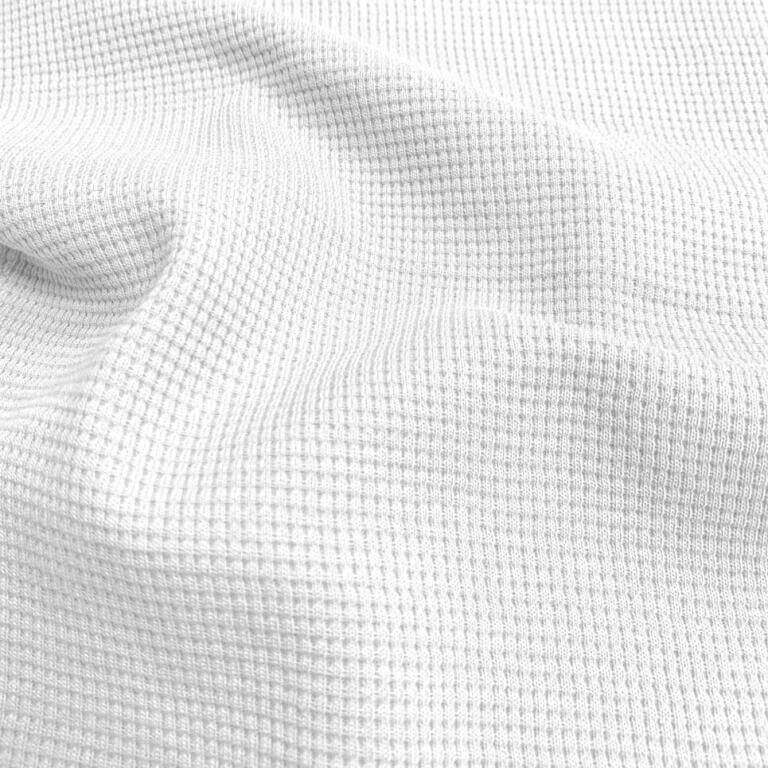 Cotton jersey waffle fabric - White
