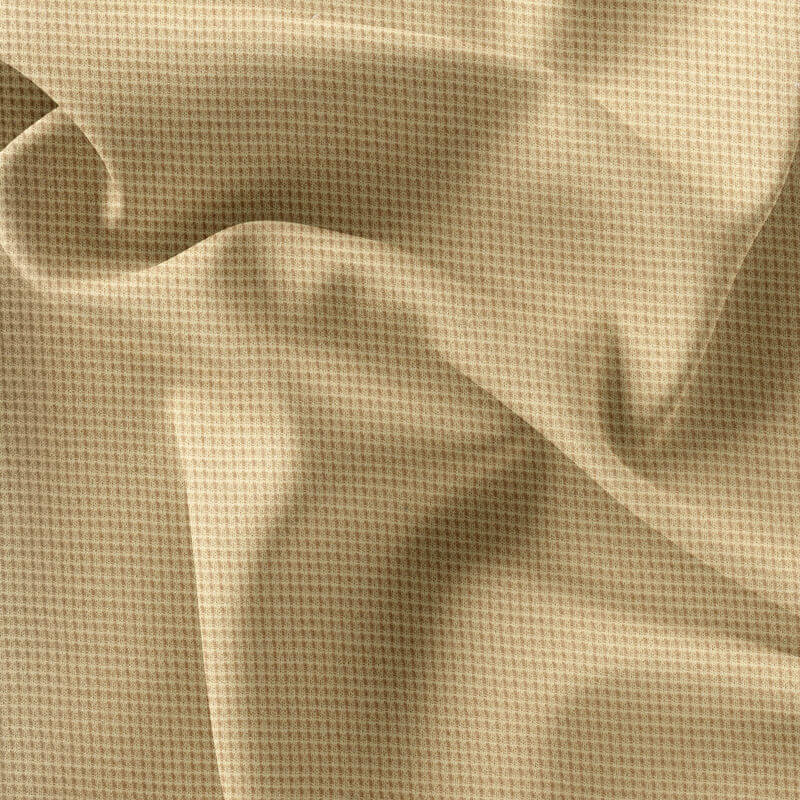 Cotton jersey waffle fabric - pale yellow