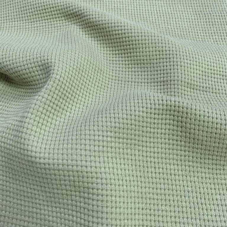 Cotton jersey waffle fabric - Mint
