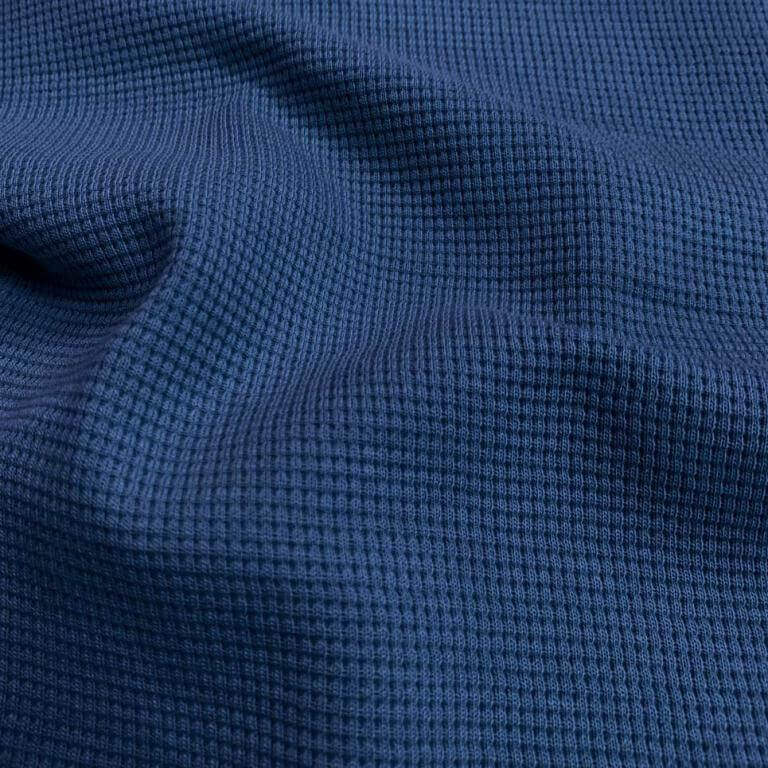 Cotton jersey waffle fabric - Navy