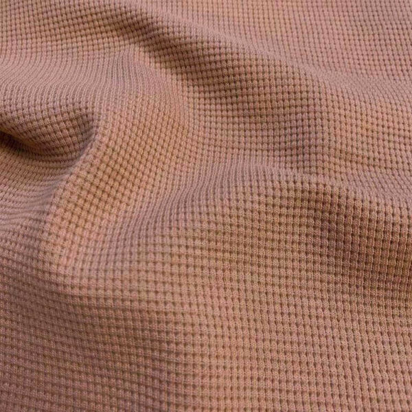 Cotton jersey waffle fabric - Rust