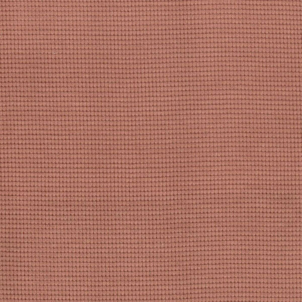 Cotton jersey material waffle fabric - Rust