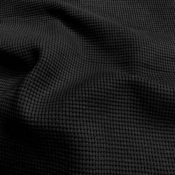 Cotton jersey waffle fabric - black
