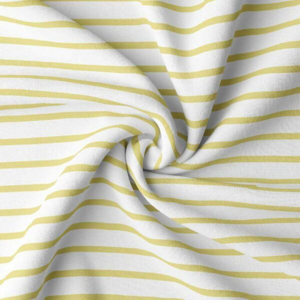Cotton Jersey Stripe Fabric - Yellow