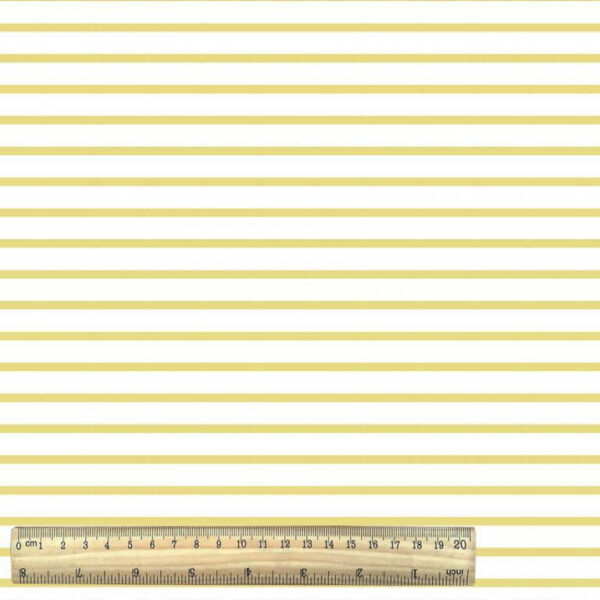 Cotton Jersey Stripe  with Ruler - Yellow