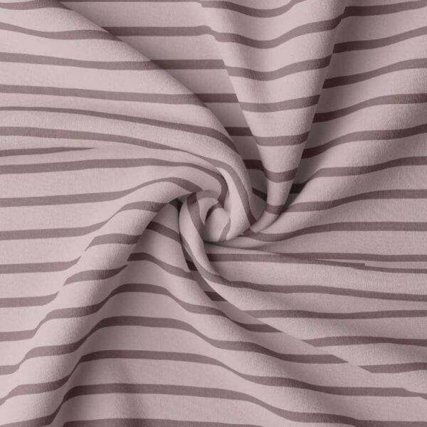 Cotton Jersey Stripe Fabric - Brown