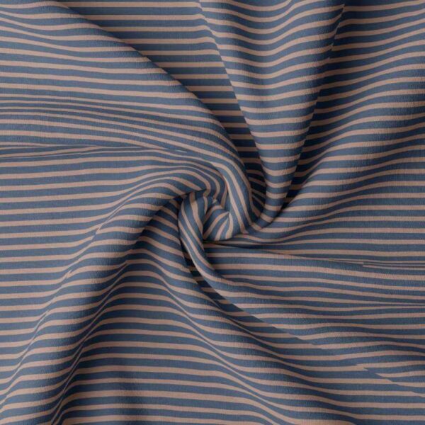 Cotton Jersey Stripe Fabric - Rust