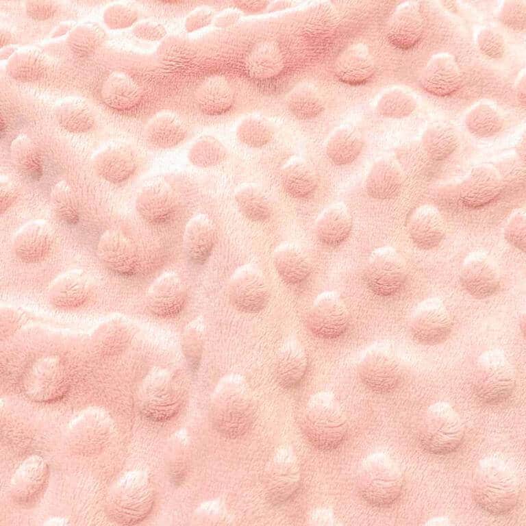 minky plush fleece dot fabric pale pink