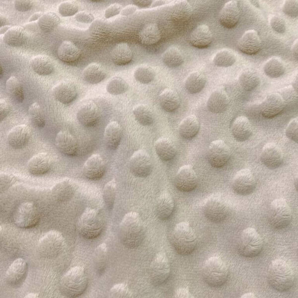 minky plush fleece dot fabric taupe