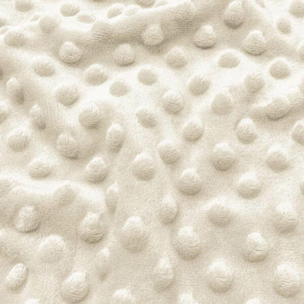 minky plush fleece dot fabric cream