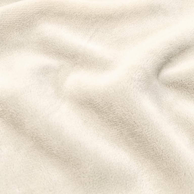 minky plush plain solid fleece fabric cream