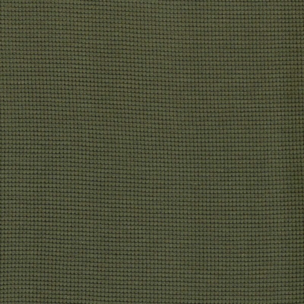 Cotton jersey material waffle fabric - forest green