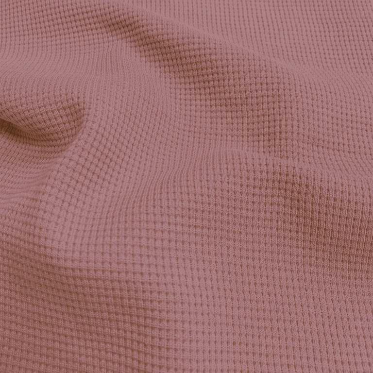 Cotton jersey waffle fabric - chestnut