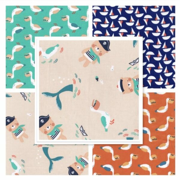 collage of all designs in the Domotex children's wilblue collection