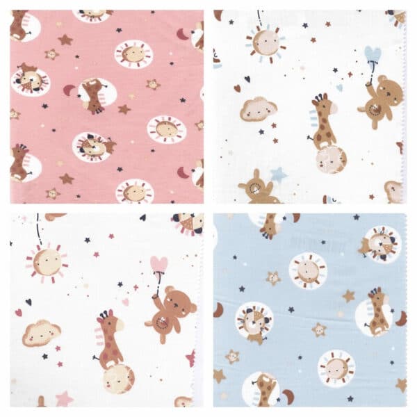 collage of all designs in the Domotex children's blini collection
