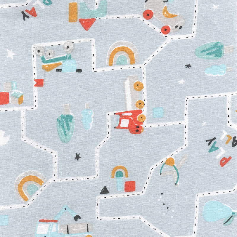 boys car and toy design cotton fabric collection 2