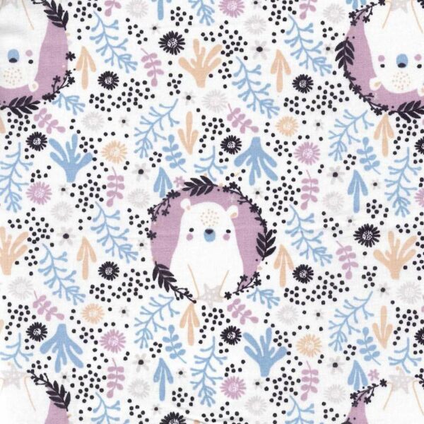 cute nursery print fabric in lavender collection 2