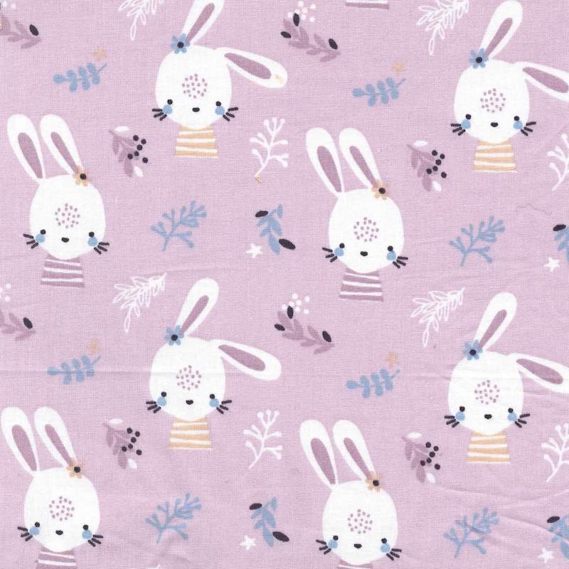 cute nursery print fabric in lavender collection 3