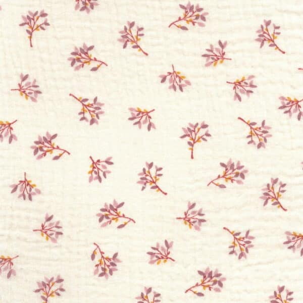 Judy floral double gauze in cream
