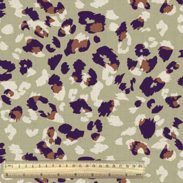 Woven Viscose Sanjay Olive Floral Fabric, image number 2