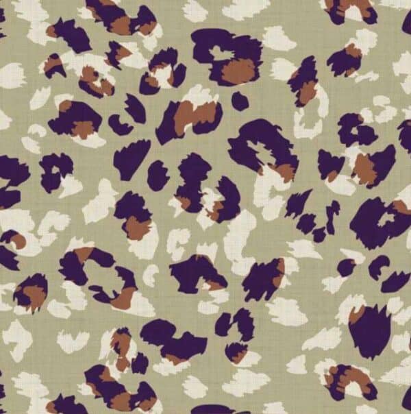 Woven Viscose Sanjay Olive Floral Fabric, image number 1
