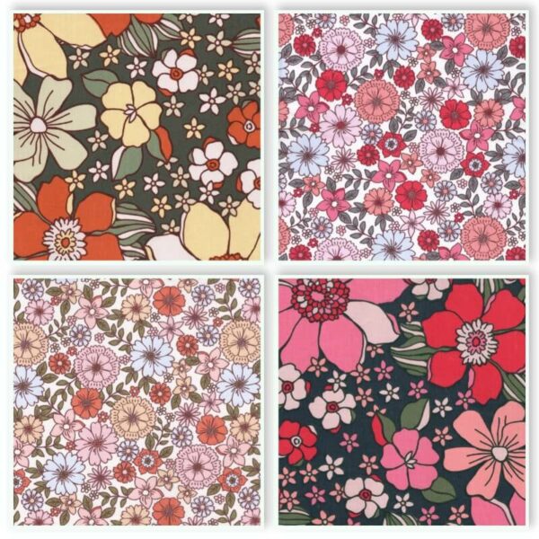collage showing all designs in the sunflower collection