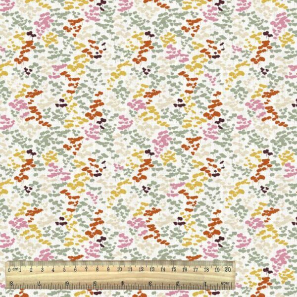 finck small colourful floral cotton fabric with ruler