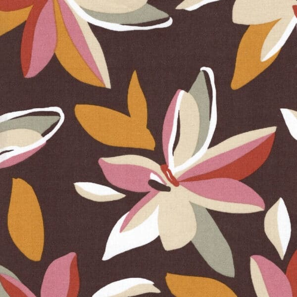 maxine large modern floral cotton fabric vibrant colours