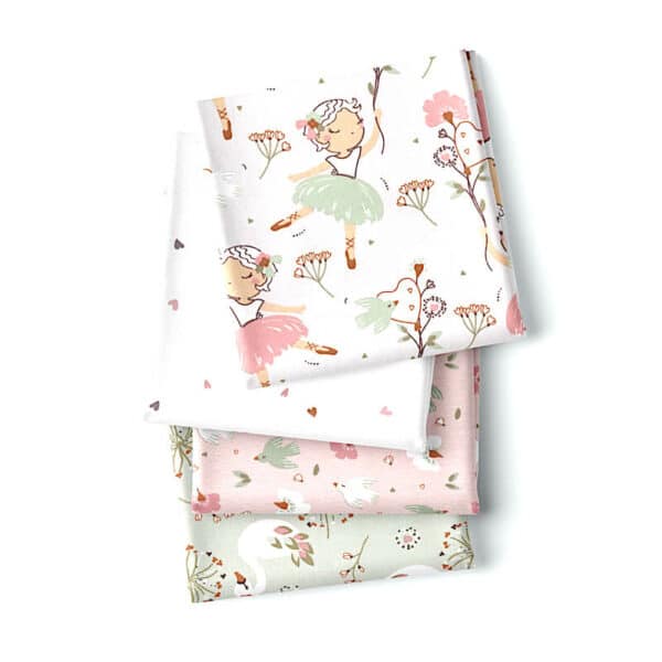all designs in the Angele ballerina collection children's cotton fabrics