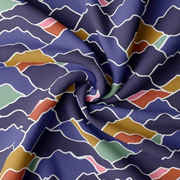 colourful mountains to match dinosur fabric collection in a swirl