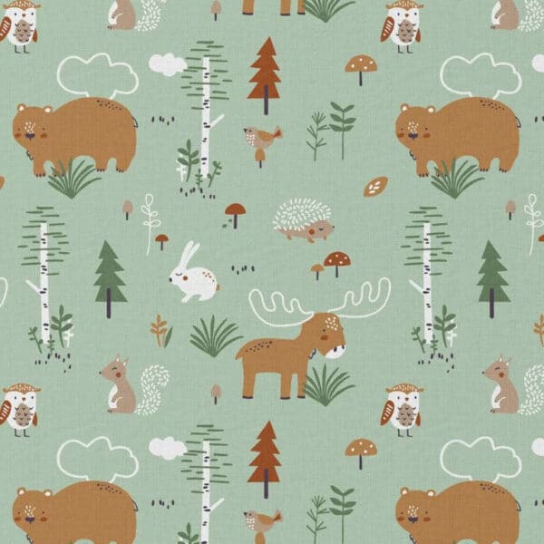 canadian critters cotton print fabric Higgs and Higgs