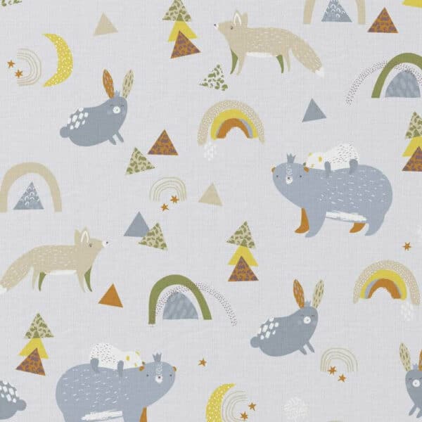 Youcan animals on cotton print fabric Higgs and Higgs