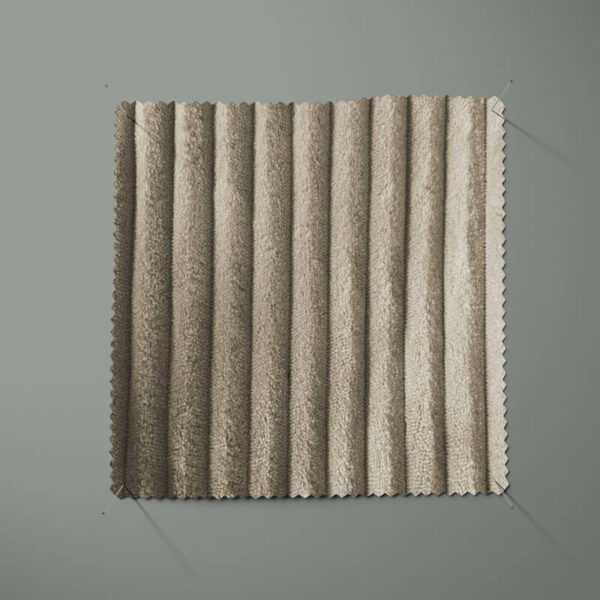 sample of soft beige jumbo ribbed fleece fabric from Higgs and Higgs