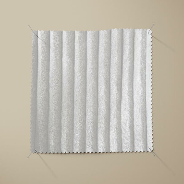 sample of white jumbo ribbed fleece fabric from Higgs and Higgs