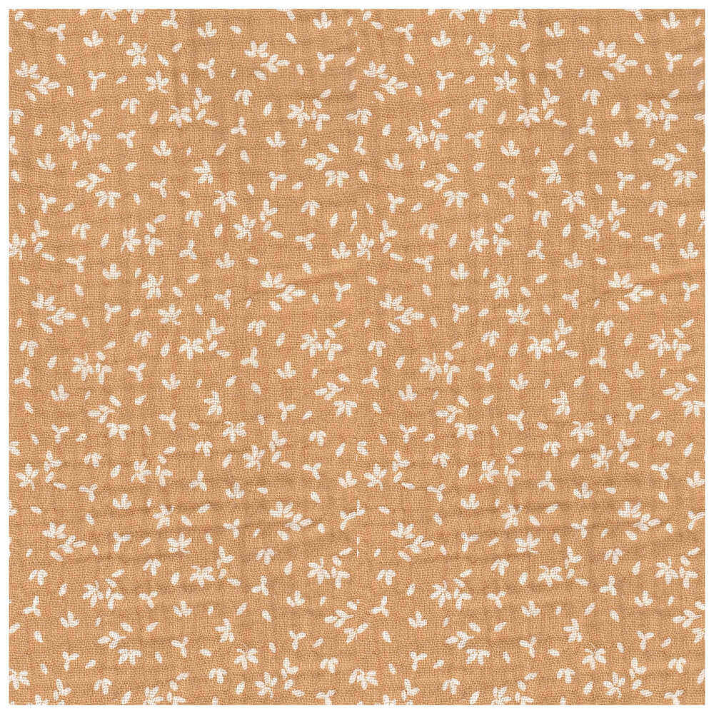 azoli gold - small floral cotton double gauze | Higgs and Higgs
