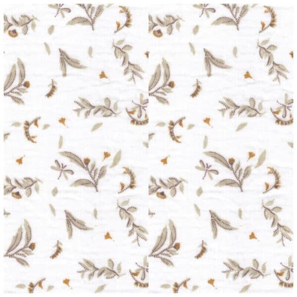 tiza white gold - small floral cotton double gauze | Higgs and Higgs