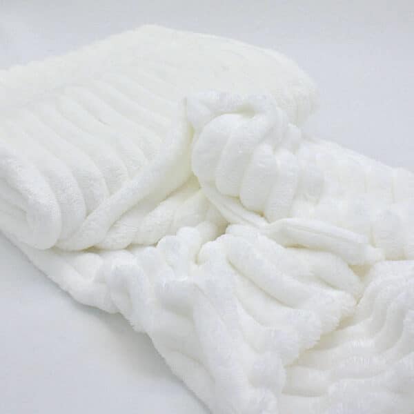 white jumbo ribbed fleece fabric from Higgs and Higgs