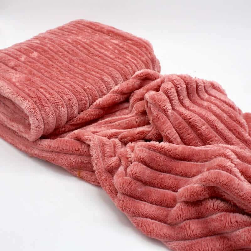 Blush Pink jumbo ribbed fleece fabric from Higgs and Higgs