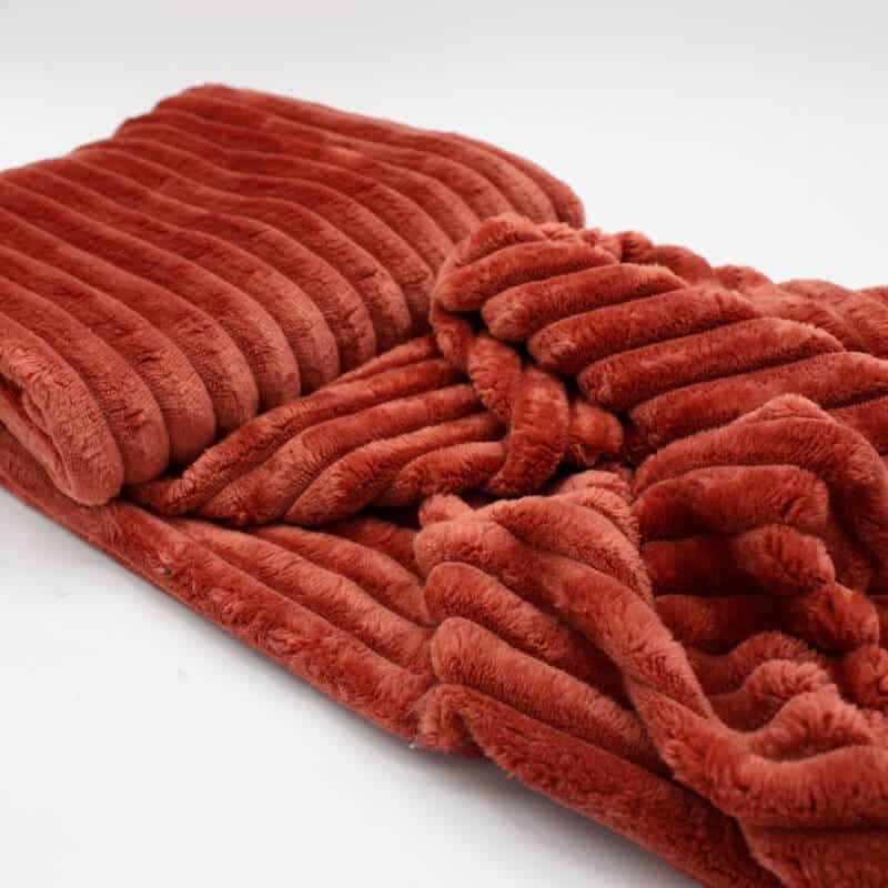 Paprika jumbo ribbed fleece fabric from Higgs and Higgs
